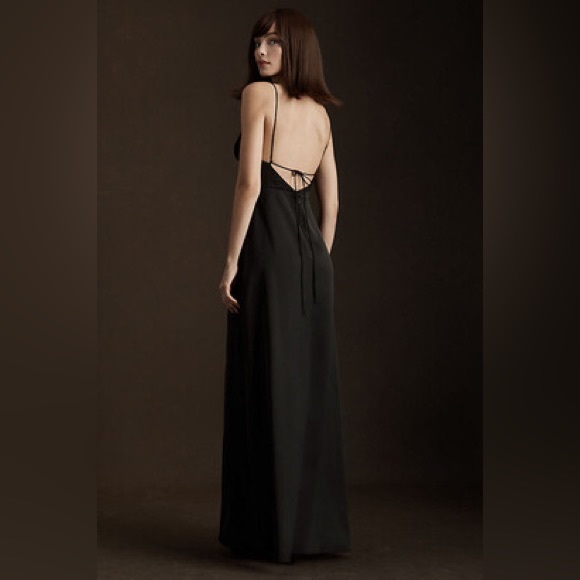 BHLDN REMY COWL-NECK FAUX-WRAP SATIN GOWN - Picture 2 of 5